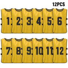 Quick-Dry Numbered Soccer Pinnies – 2/6PCS Team Sports Vests