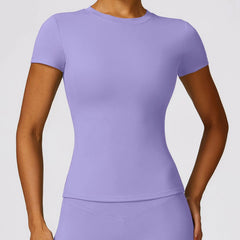 NCLAGEN Women’s Athletic T-Shirt – Breathable Stretch Gym & Yoga Tee