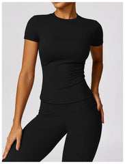 NCLAGEN Women’s Athletic T-Shirt – Breathable Stretch Gym & Yoga Tee
