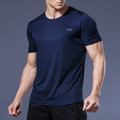 Men’s Quick-Dry Sports T-Shirt – Compression Fit for Running & Training