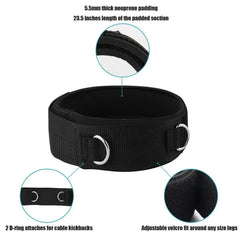 Adjustable Thigh & Ankle Straps for Cable Machines – Padded D-Ring Leg Cuffs for Strength Training
