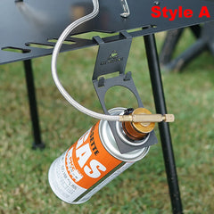 Gas Canister Hook – Stainless Steel Stove Tank Hanger for Camping Tables
