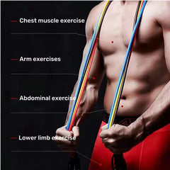 Resistance Bands Set for Working Out Exercise Bands Yoga Pilates Pull Strap Home Gym Fitness Training Equipment for Men Women