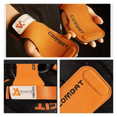 1 Pair Cowhide Gym Grip Pads – Anti-Slip Weightlifting Palm Protectors