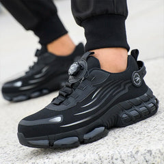 Men’s Safety Work Shoes – Anti-Smash, Anti-Puncture with Rotating Button