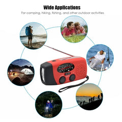Multifunctional Emergency Radio – Hand Crank, Solar, Power Bank, NOAA/FM/AM