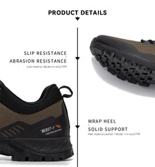 Baasploa Men’s Waterproof Hiking Shoes – Anti-Skid Outdoor Travel Sneakers