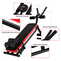 Foldable Ab Workout Machine – Adjustable Home Gym Trainer