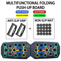 Multifunctional Foldable Push-Up Board Set – Portable Upper Body Training System