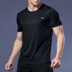 Men’s Quick-Dry Sports T-Shirt – Compression Fit for Running & Training