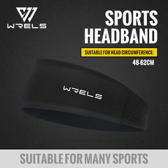 WRELS Sports Headband Sweatband – Unisex Elastic Hair Band for Running, Gym, Tennis, Basketball