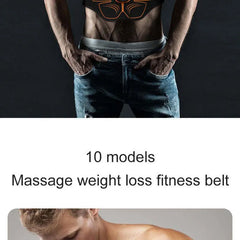 EMS Abs Trainer Toning Belt – USB Rechargeable Muscle Stimulator
