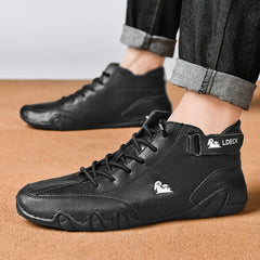 Men’s Waterproof Motorcycle Boots – Casual Winter High-Top Sneakers