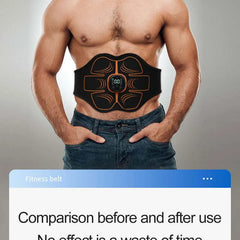 EMS Abs Trainer Toning Belt – USB Rechargeable Muscle Stimulator
