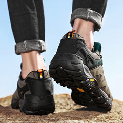 HIKEUP Men’s Suede Tactical Hiking Shoes – Outdoor Trekking Sneakers