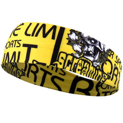 Gothic Skull Sports Headband – Sweat-Wicking Hair Band for Workout & Fitness