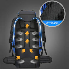 90L Waterproof Hiking Backpack – Large Capacity Trekking & Camping Rucksack for Men