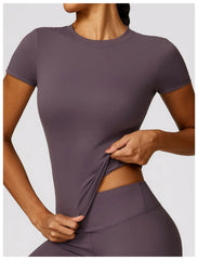 NCLAGEN Women’s Athletic T-Shirt – Breathable Stretch Gym & Yoga Tee