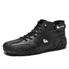 Men’s Waterproof Motorcycle Boots – Casual Winter High-Top Sneakers