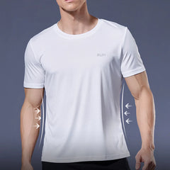 Men’s Quick-Dry Sports T-Shirt – Compression Fit for Running & Training