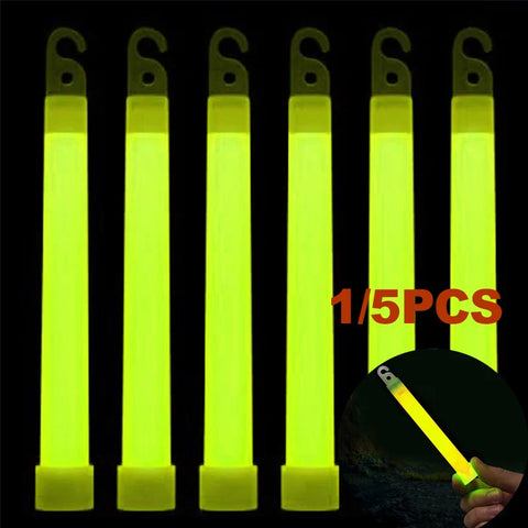 1/5pcs Military Glow Sticks – 15x150mm Emergency Survival Light for Camping & SOS