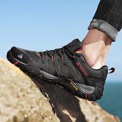 HIKEUP Men’s Suede Tactical Hiking Shoes – Outdoor Trekking Sneakers