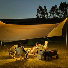 5.1x5.1m Large Waterproof Octagon Camping Tarp – Outdoor Sun Shelter Awning, Butterfly Tent Shade Canopy for Beach & Travel