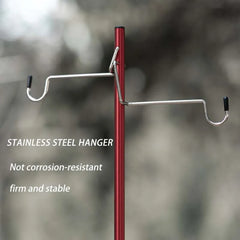 Ultralight Camping Lantern Stand – Portable Lamp Hanger & Detachable Light Holder