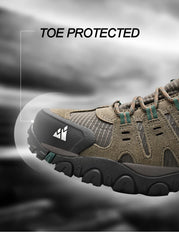 HIKEUP Men’s Suede Tactical Hiking Shoes – Outdoor Trekking Sneakers