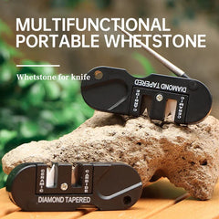 4-in-1 Portable Whetstone Sharpener – Mini Multi-Function Outdoor Tool