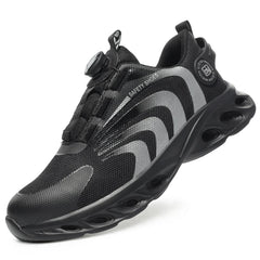 Men’s Lightweight Safety Shoes – Steel Toe, Puncture-Proof, Rotary Buckle Design