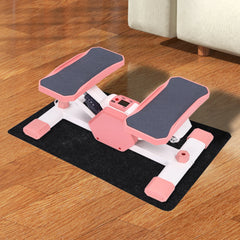 Compact Step Fitness Machine, LCD Display, Dual Resistance Bands, Smooth Stepping for Full Body Workout