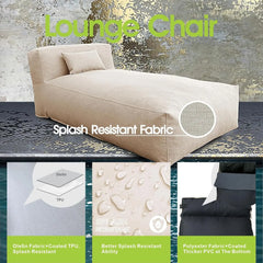 Outdoor Bean Bed Lounger – Comfy Foam-Filled Patio & Poolside Sofa