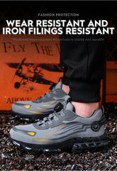 Men’s Safety Work Shoes – Anti-Smash, Anti-Puncture with Rotating Button