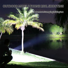 High-Power Rechargeable LED Flashlight – 7-LED Torch with COB Side Light