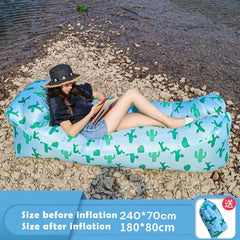 Fast Inflatable Air Sofa Bed – Portable Lazy Beach Lounger (240×70cm)
