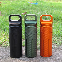 Aluminum Alloy EDC Waterproof Capsule – Outdoor Survival Storage Container