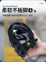 Men’s Lightweight Safety Shoes – Steel Toe, Puncture-Proof, Rotary Buckle Design
