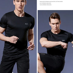Men’s Quick-Dry Sports T-Shirt – Compression Fit for Running & Training