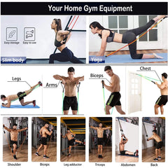 360lbs Resistance Band Set – Full-Body Workout Kit for Home Gym