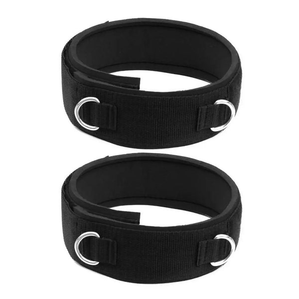 Adjustable Thigh & Ankle Straps for Cable Machines – Padded D-Ring Leg Cuffs for Strength Training