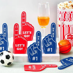 Baseball Foam Fingers Universal EVA Foam Hand Pom Pom Sports Fan Foam Finger Cheer For Sports Teams With We'Re Number 1 Words
