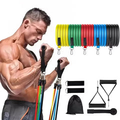Resistance Bands Set for Working Out Exercise Bands Yoga Pilates Pull Strap Home Gym Fitness Training Equipment for Men Women